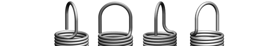 Extension springs with german eyes