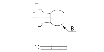 Desenho técnico - Suporte com pino esférico