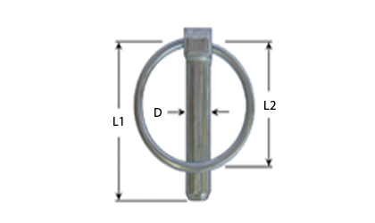 Desenho técnico - Pinos de retenção - galvanizados - Eletrogalvanizados