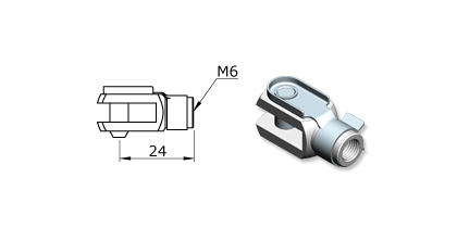 Technical drawing - Endfitting - Clevis